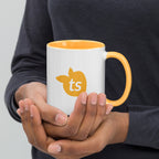 tsgabrielle • Tasse mit goldgelber Innenseite • Keramik • 325 ml