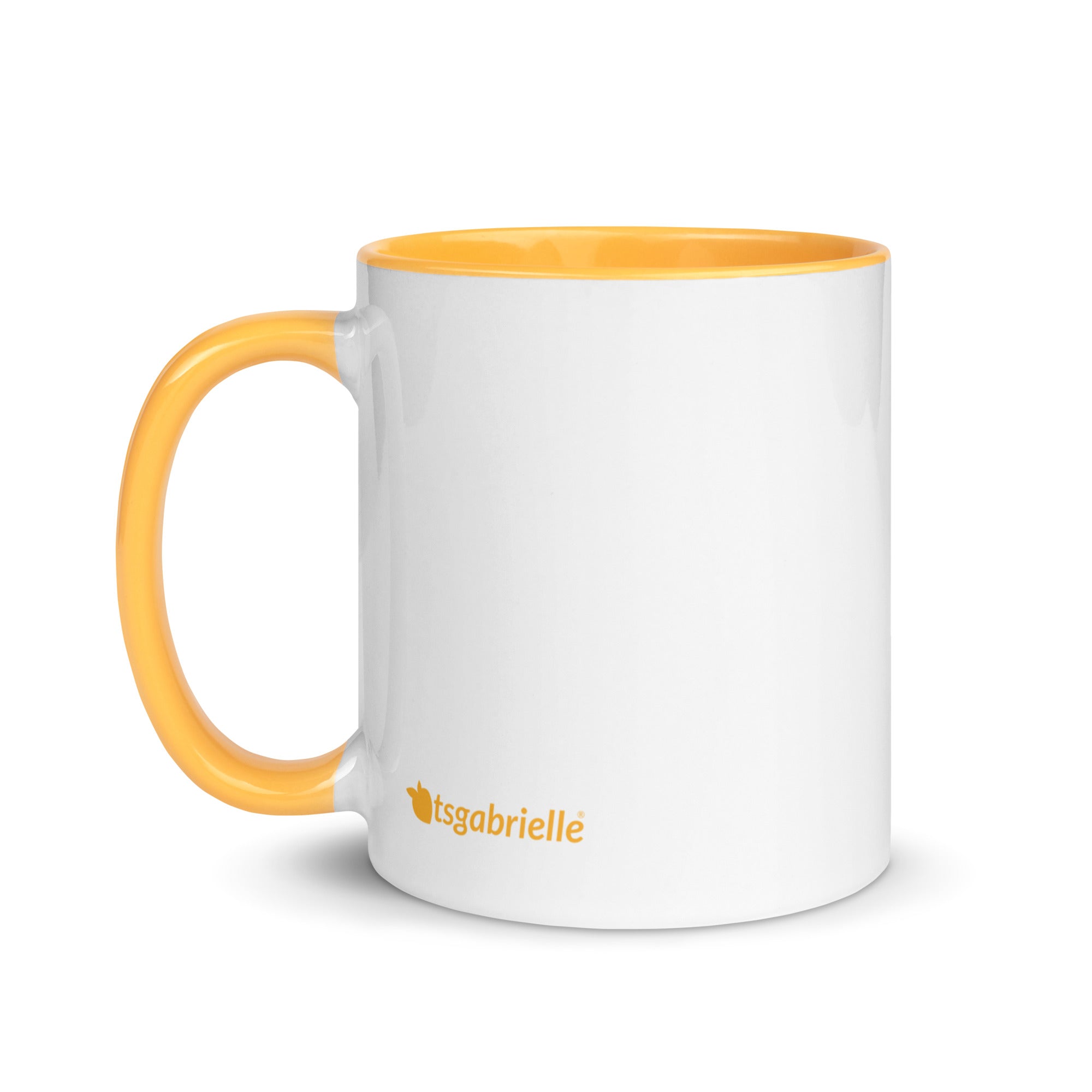 tsgabrielle • Tasse mit goldgelber Innenseite • Keramik • 325 ml