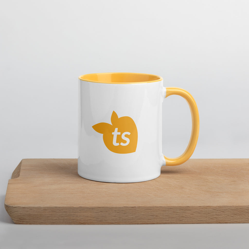 tsgabrielle • Tasse mit goldgelber Innenseite • Keramik • 325 ml