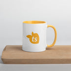 tsgabrielle • Tasse mit goldgelber Innenseite • Keramik • 325 ml