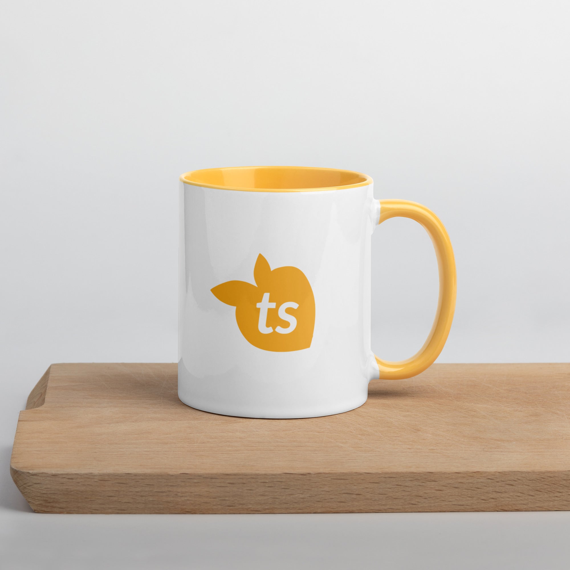tsgabrielle • Tasse mit goldgelber Innenseite • Keramik • 325 ml