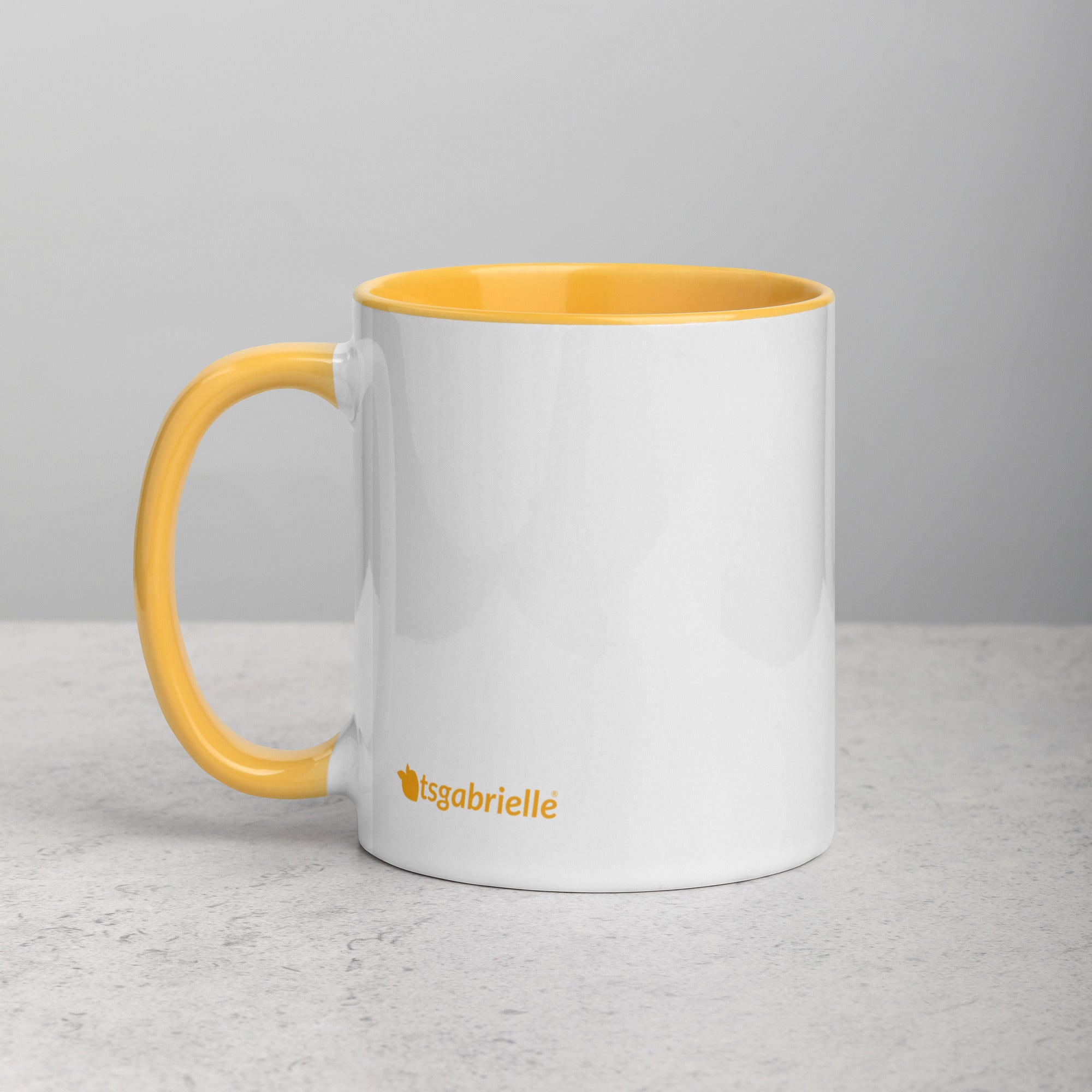 tsgabrielle • Tasse mit goldgelber Innenseite • Keramik • 325 ml