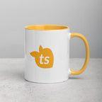 tsgabrielle • Tasse mit goldgelber Innenseite • Keramik • 325 ml