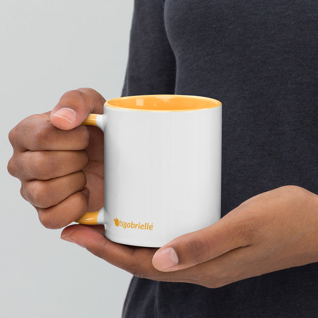 tsgabrielle • Tasse mit goldgelber Innenseite • Keramik • 325 ml