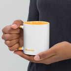 tsgabrielle • Tasse mit goldgelber Innenseite • Keramik • 325 ml