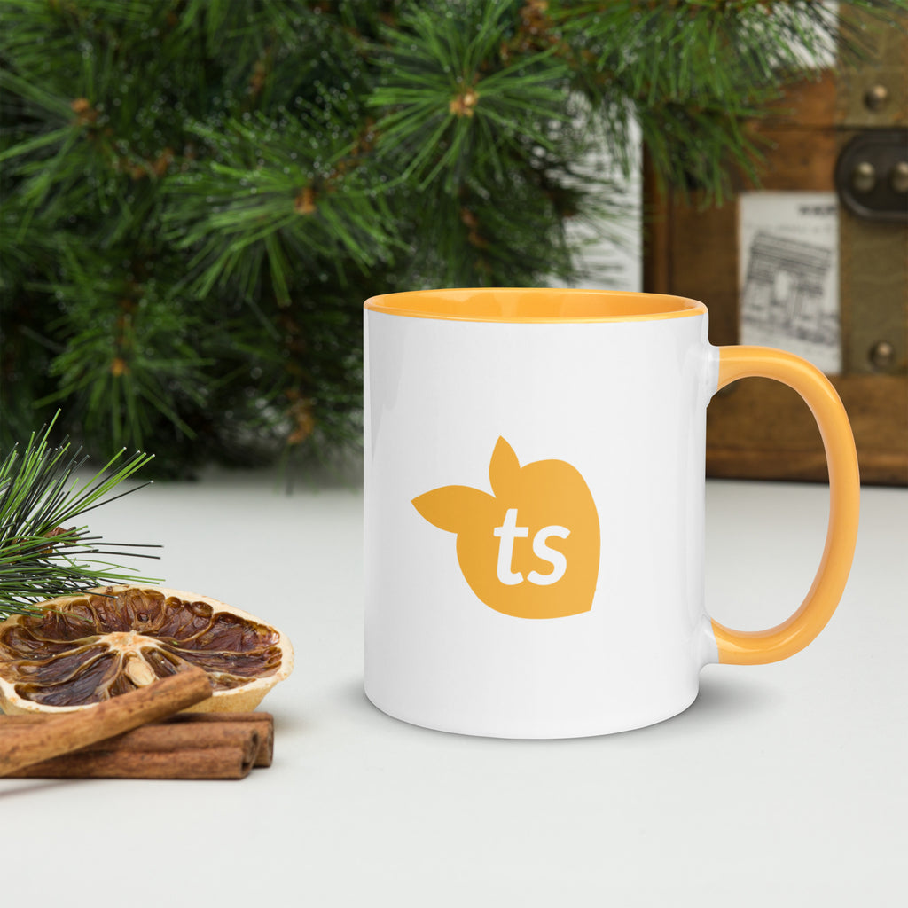 tsgabrielle • Tasse mit goldgelber Innenseite • Keramik • 325 ml