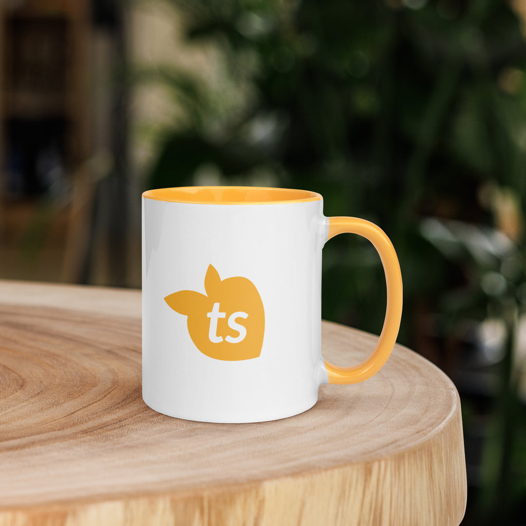 tsgabrielle • Tasse mit goldgelber Innenseite • Keramik • 325 ml