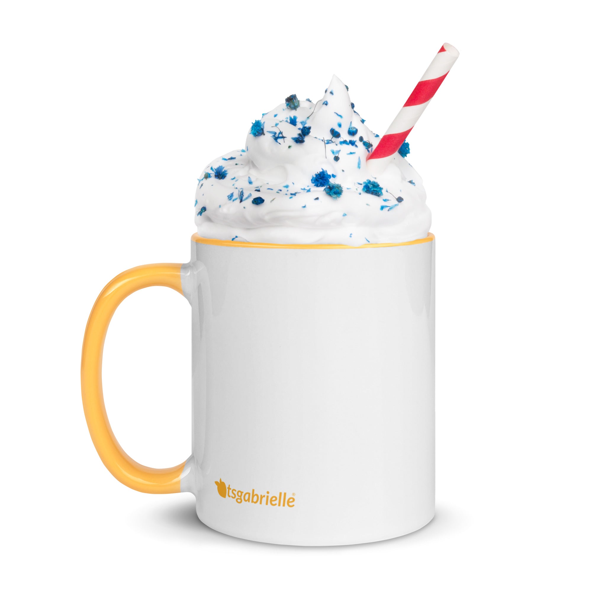 tsgabrielle • Tasse mit goldgelber Innenseite • Keramik • 325 ml