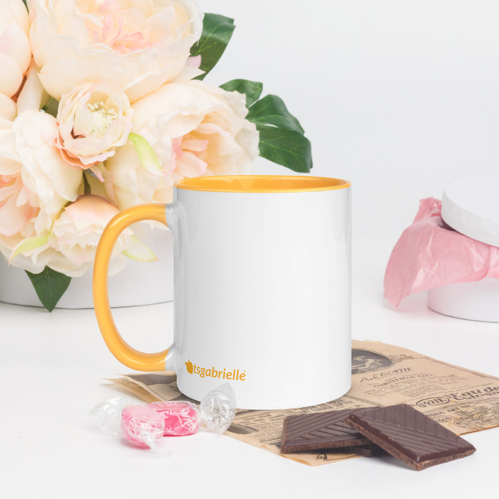 tsgabrielle • Tasse mit goldgelber Innenseite • Keramik • 325 ml