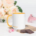 tsgabrielle • Tasse mit goldgelber Innenseite • Keramik • 325 ml