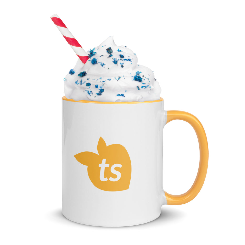 tsgabrielle • Tasse mit goldgelber Innenseite • Keramik • 325 ml