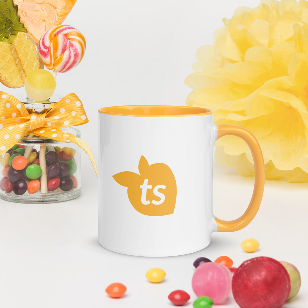 tsgabrielle • Tasse mit goldgelber Innenseite • Keramik • 325 ml