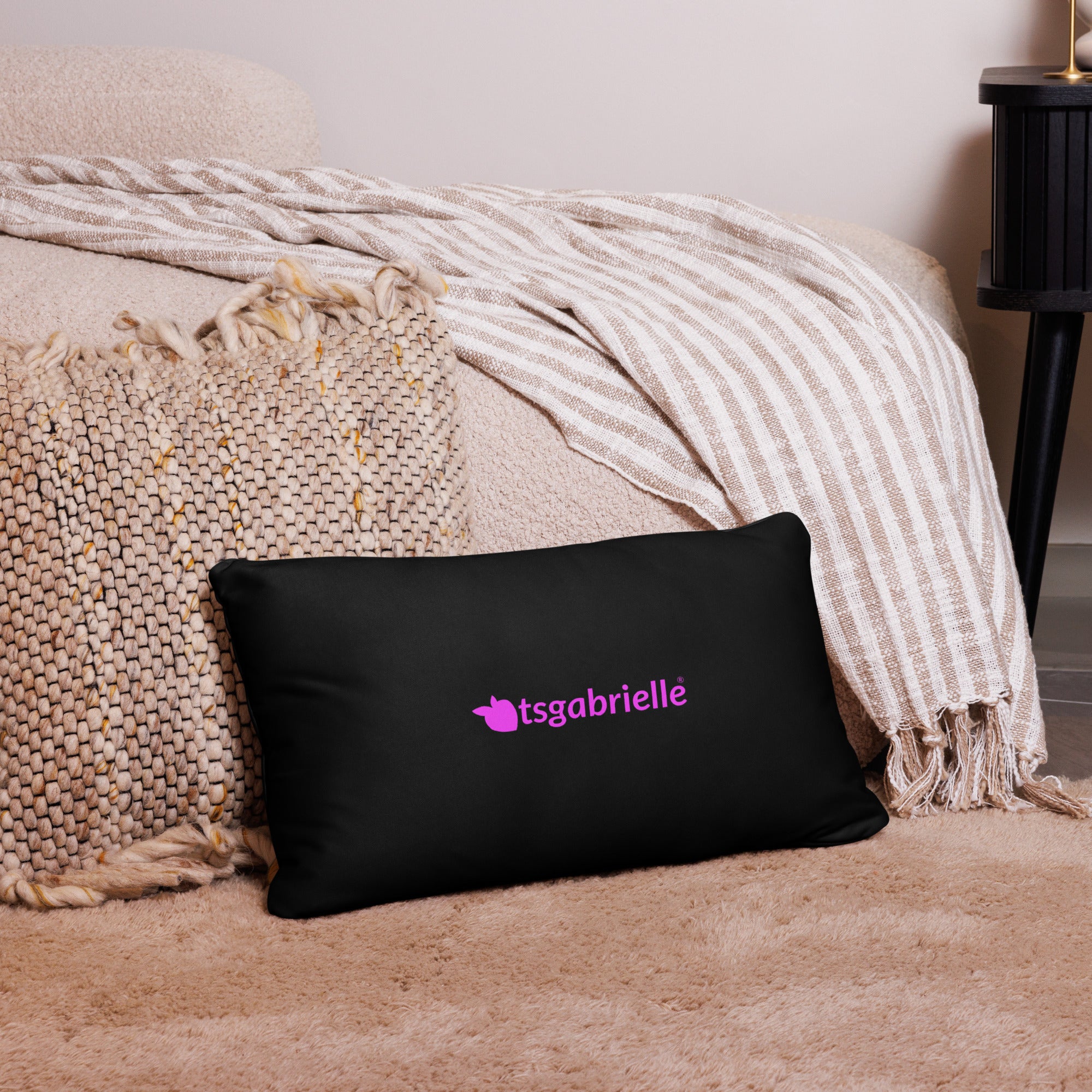 X - tsgabrielle® • Flamant Rose • Coussins • Noir • 3 Tailles
