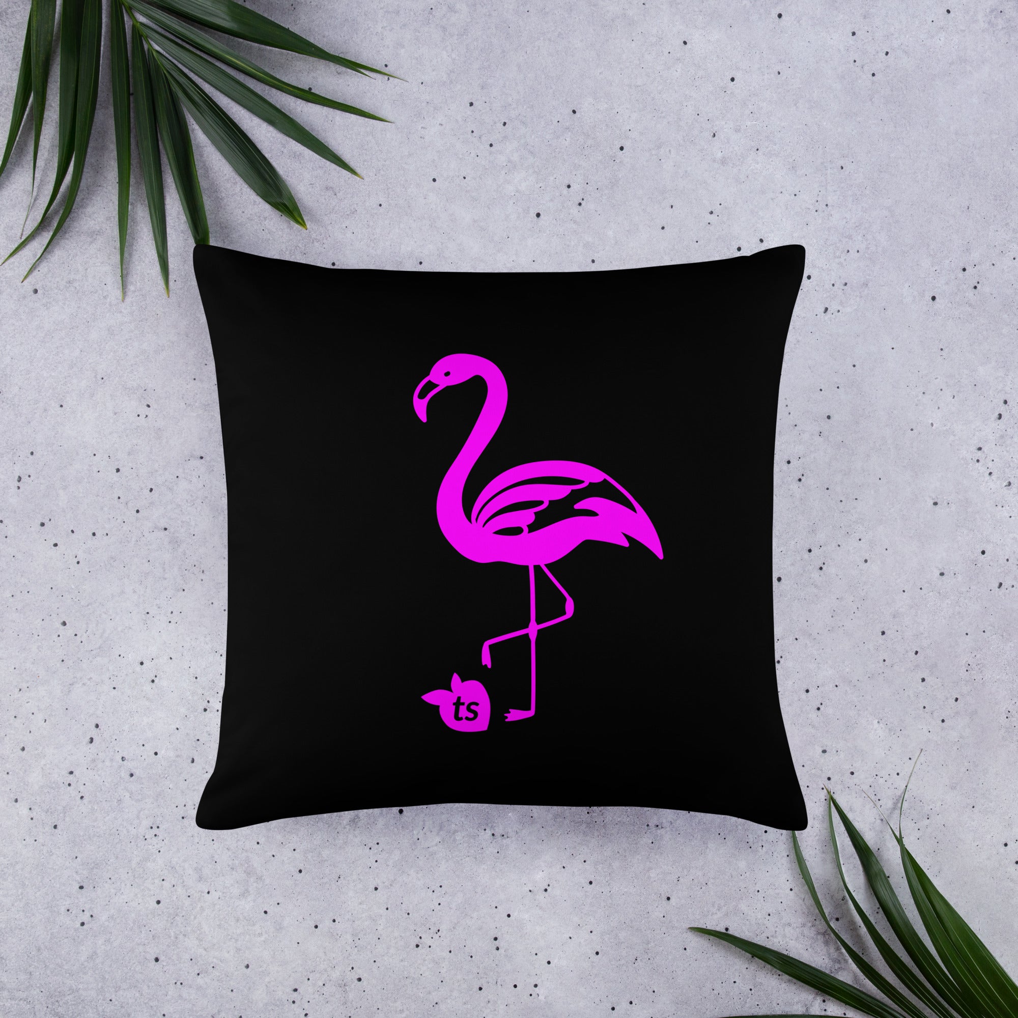 X - tsgabrielle® • Flamant Rose • Coussins • Noir • 3 Tailles