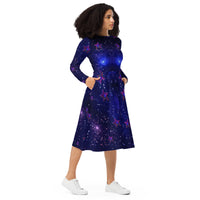 tsgabrielle® • For Her 👗 • 🌌✨Édition Spatiale • Cosmic Edition • Long Sleeve Midi Dress •