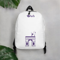 tsgabrielle® • Paris - Arc de Triomphe • Minimalist Backpack • White •