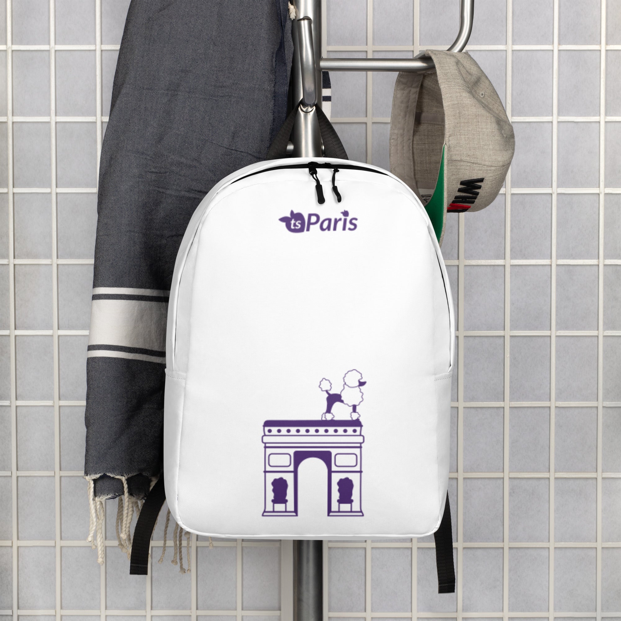 tsgabrielle® • Paris - Arc de Triomphe • Minimalist Backpack • White •