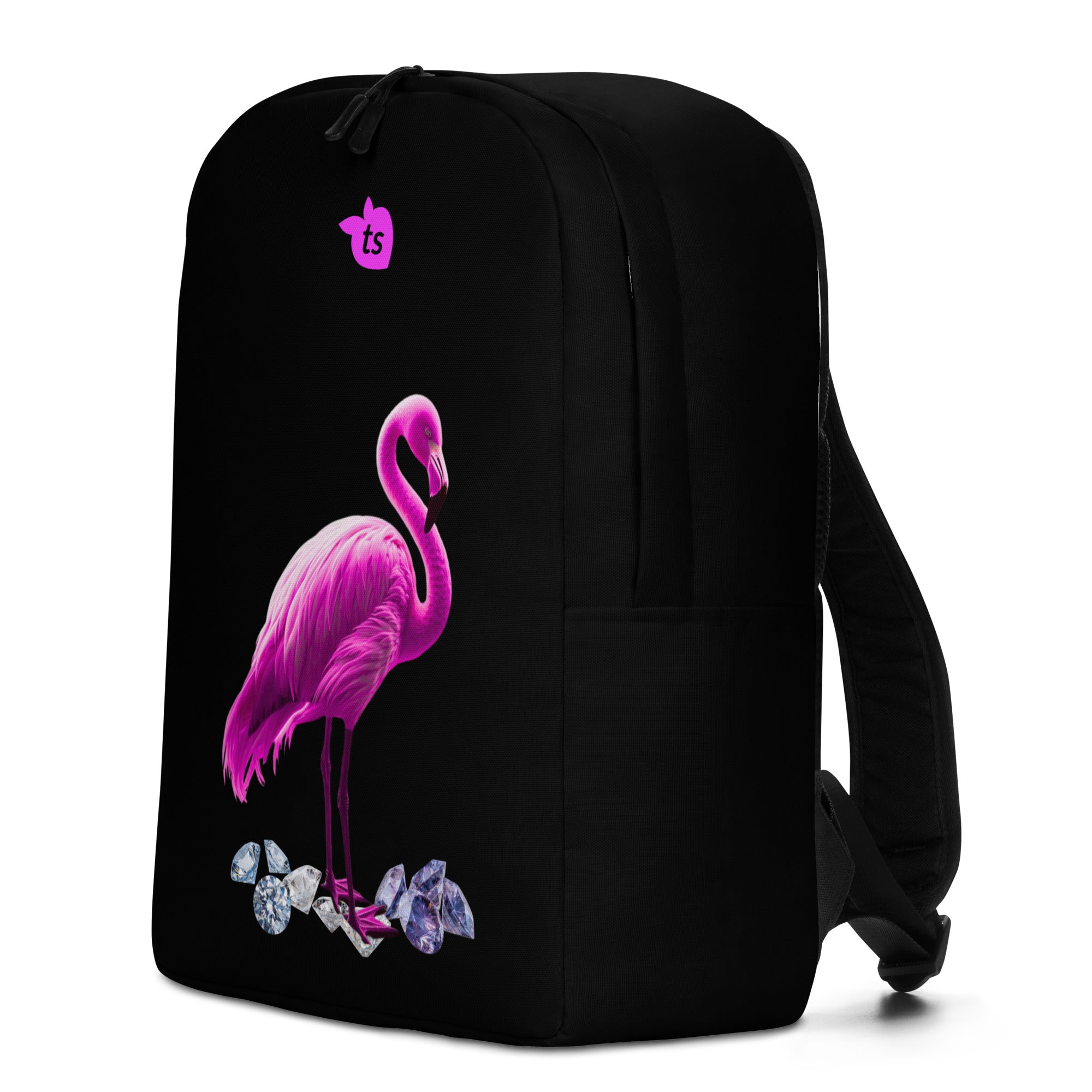 tsgabrielle® • Flamant 🦩 Rose • Minimalist Backpack • Black •