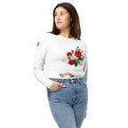 tsgabrielle® • Trans / Damen • TransFLOWer • Langarm-Crop-Top • Weiß