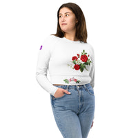 tsgabrielle® • Trans / Femme • TransFLOWer • Haut court à manches longues • Blanc