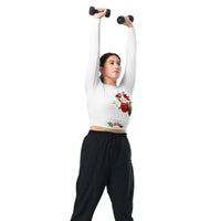 tsgabrielle® • Trans / Femme • TransFLOWer • Haut court à manches longues • Blanc