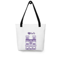 tsgabrielle® • Paris - Cathédrale Notre-Dame • Sac cabas • Blanc • 39 cm x 39 cm