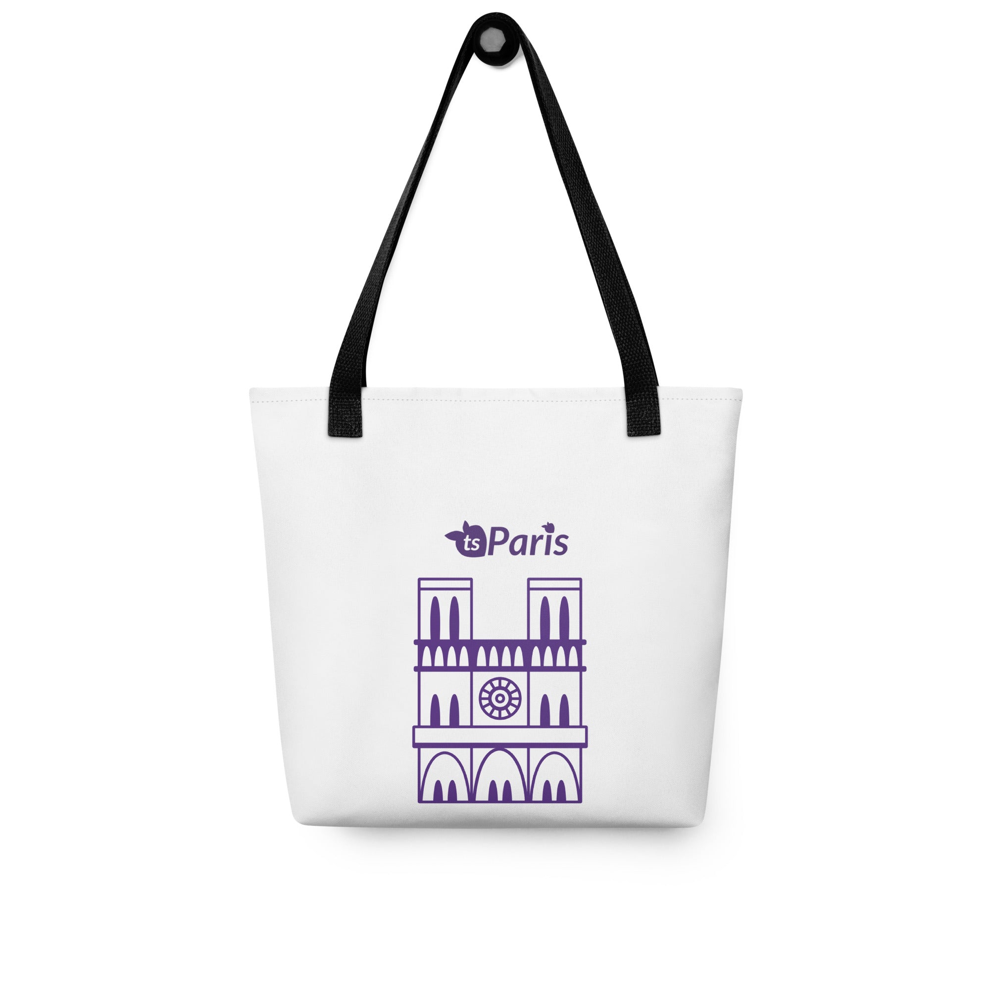 tsgabrielle® • Paris - Cathédrale Notre-Dame • Sac cabas • Blanc • 39 cm x 39 cm