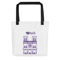 tsgabrielle® • Paris - Cathédrale Notre-Dame • Sac cabas • Blanc • 39 cm x 39 cm