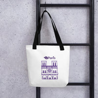 tsgabrielle® • Paris - Cathédrale Notre-Dame • Sac cabas • Blanc • 39 cm x 39 cm