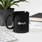tsgabrielle® • Paris • Glänzende Tasse • Schwarz • Keramik • 2 Größen