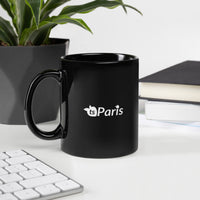 tsgabrielle® • Paris • Mug Brillant • Noir • Céramique • 2 Tailles