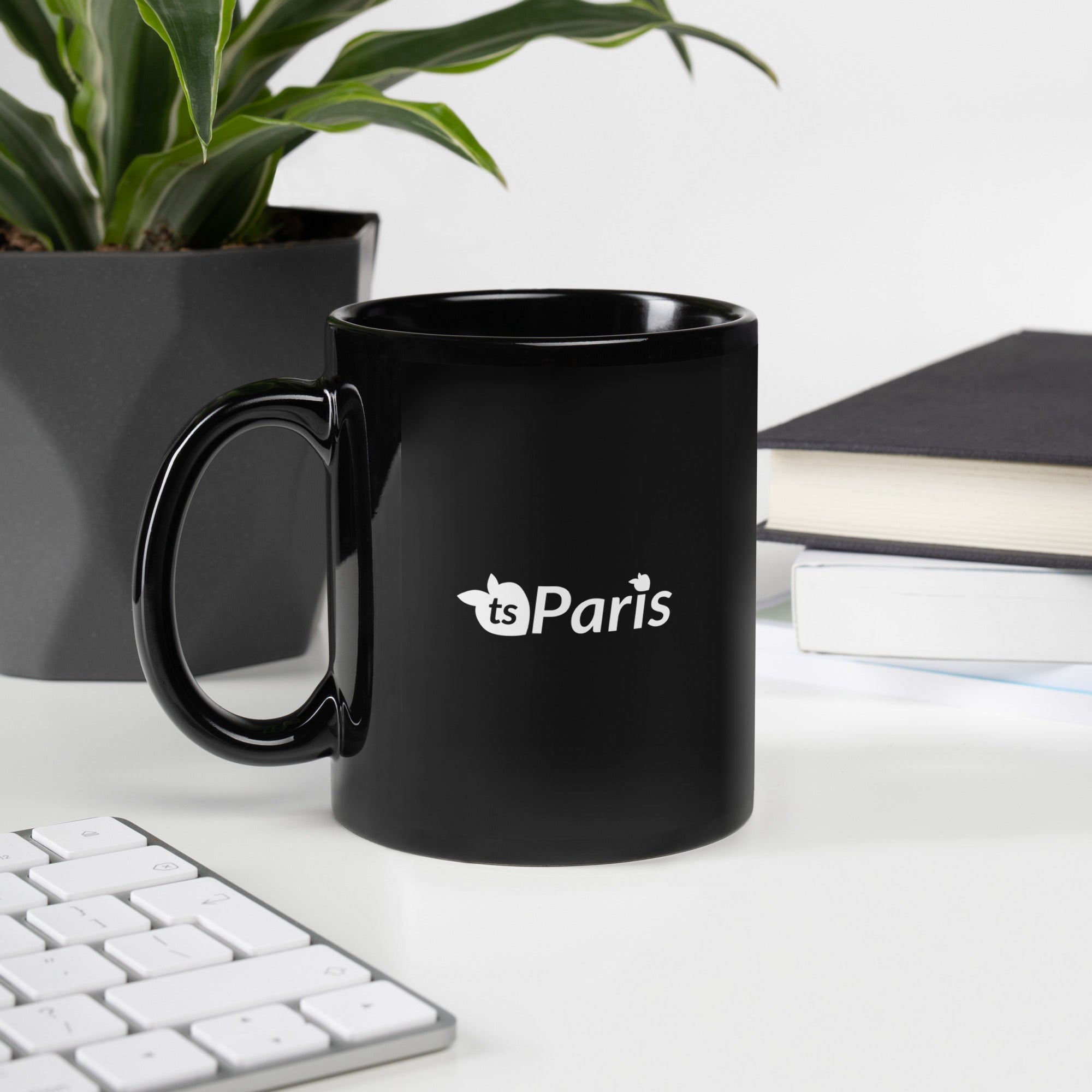 tsgabrielle® • Paris • Glänzende Tasse • Schwarz • Keramik • 2 Größen