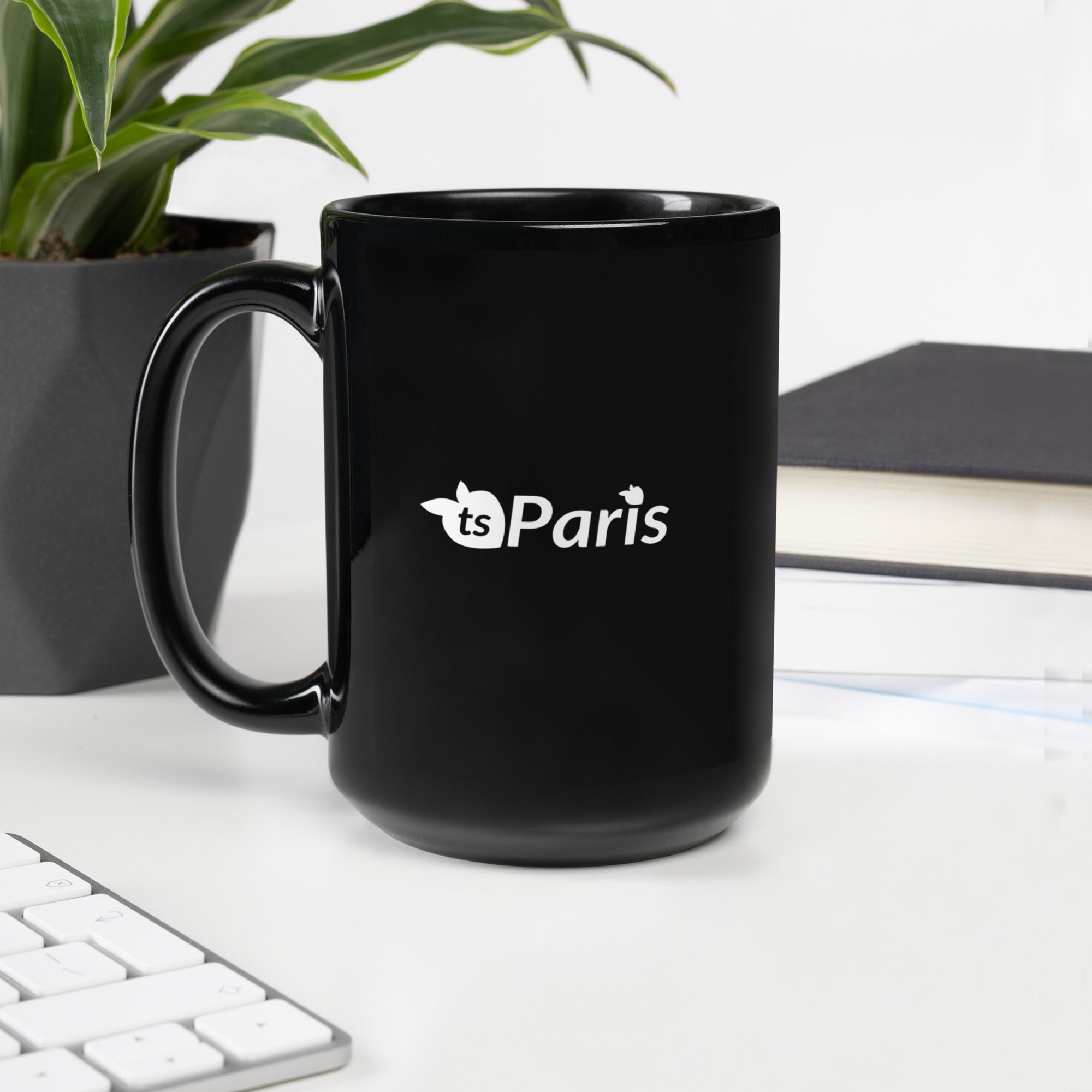 tsgabrielle® • Paris • Glänzende Tasse • Schwarz • Keramik • 2 Größen