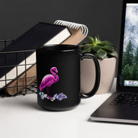 tsgabrielle® • Flamant 🦩 Rose • Glossy Mug • Black • Ceramic • 2 Sizes •