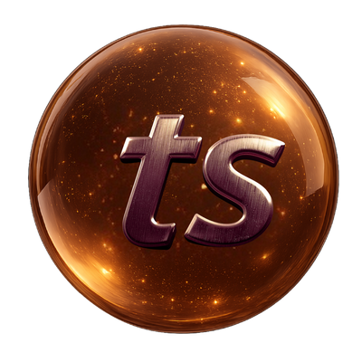 Round bronze object with 'ts' engraving on a white background