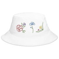 tsgabrielle® • TransFLOWer • Bucket Hat • White • 100% Cotton •