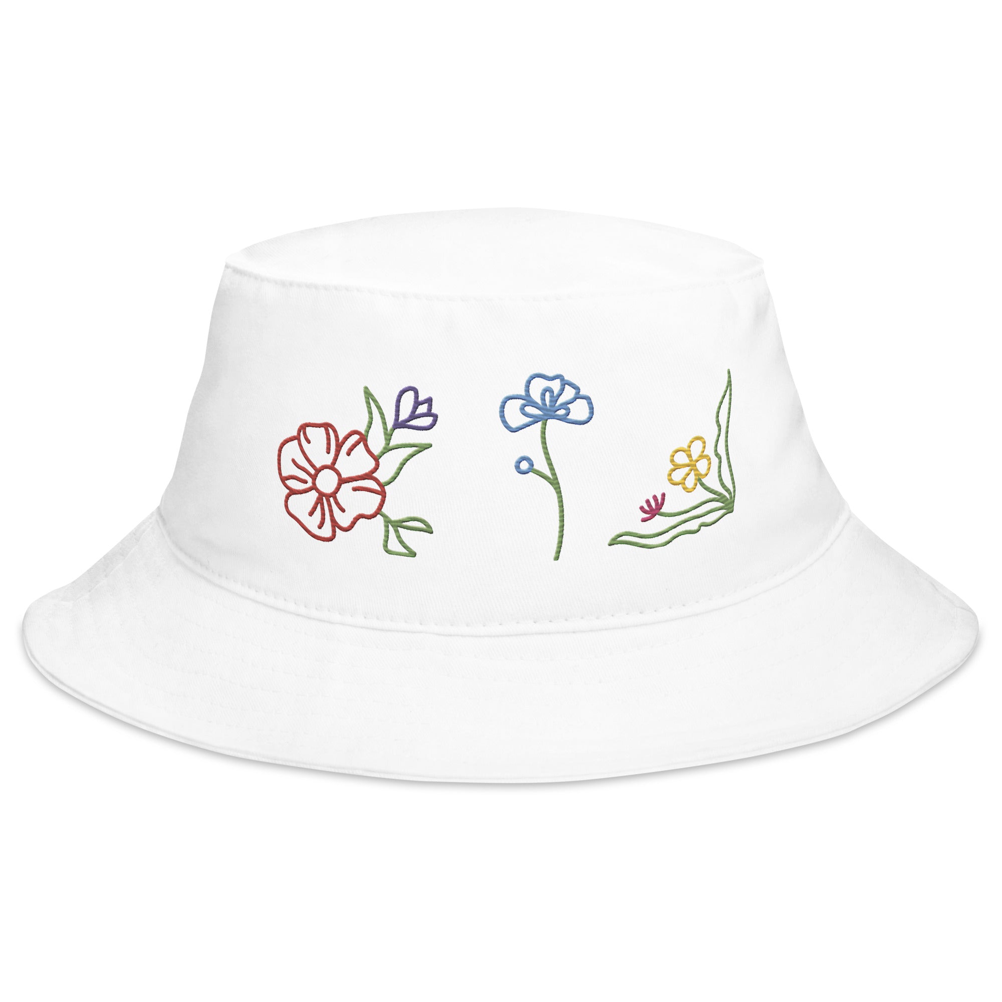 tsgabrielle® • TransFLOWer • Bucket Hat • White • 100% Cotton •