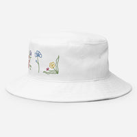 tsgabrielle® • TransFLOWer • Bucket Hat • White • 100% Cotton •