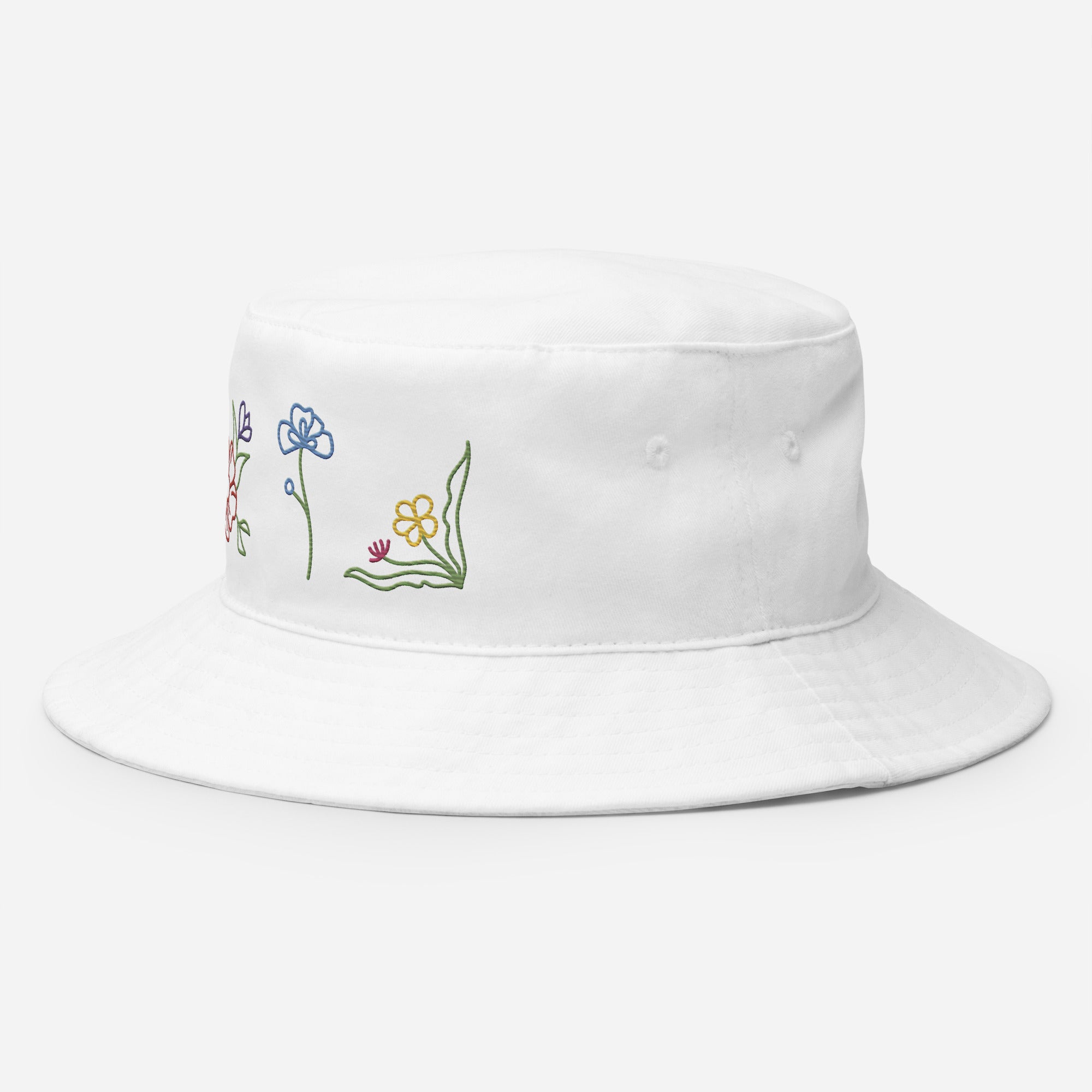 tsgabrielle® • TransFLOWer • Bucket Hat • White • 100% Cotton •