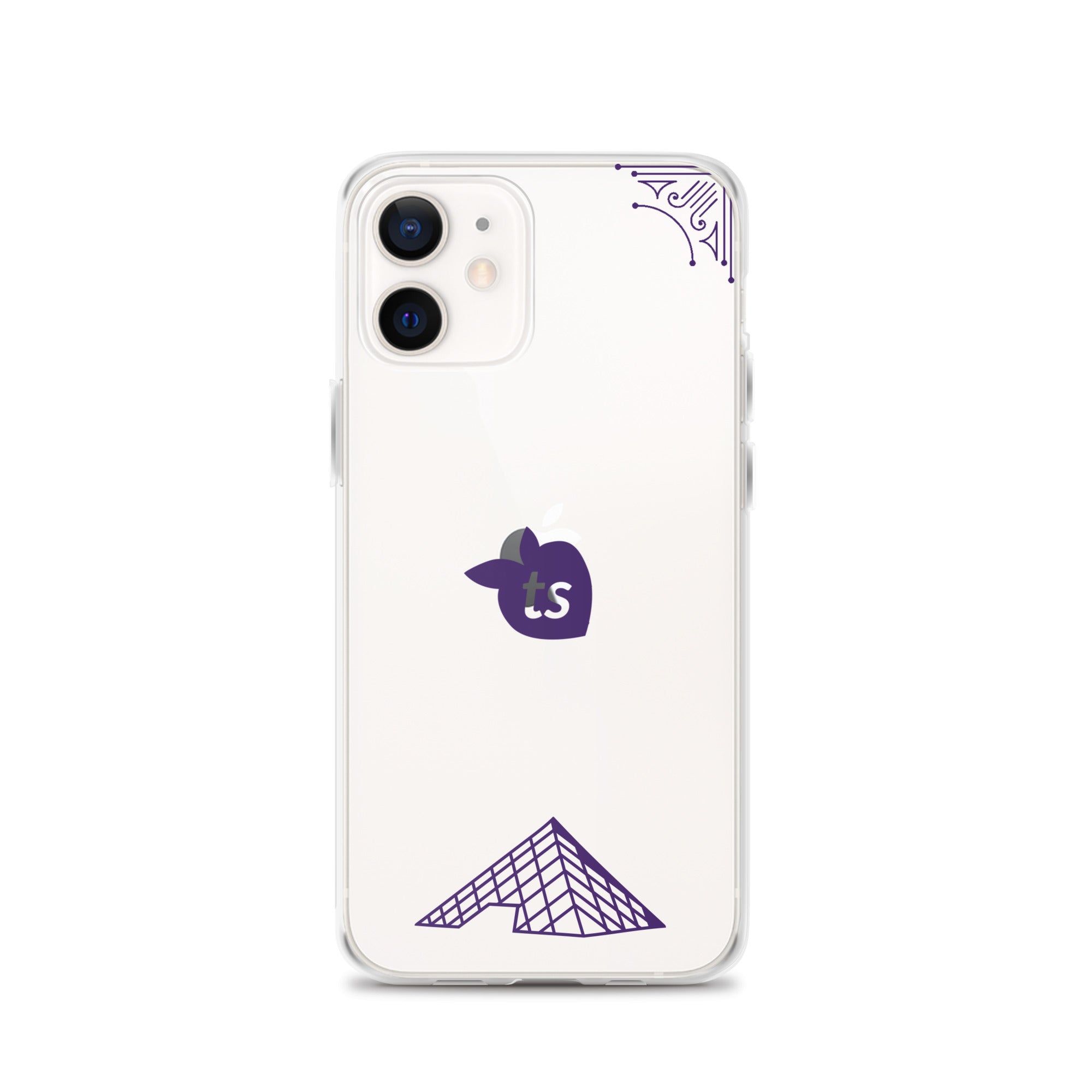 tsgabrielle® • Paris - The Louvre Pyramid • Clear Case Compatible with iPhone® • Latest Models • iPhone 12 Clear Back cover