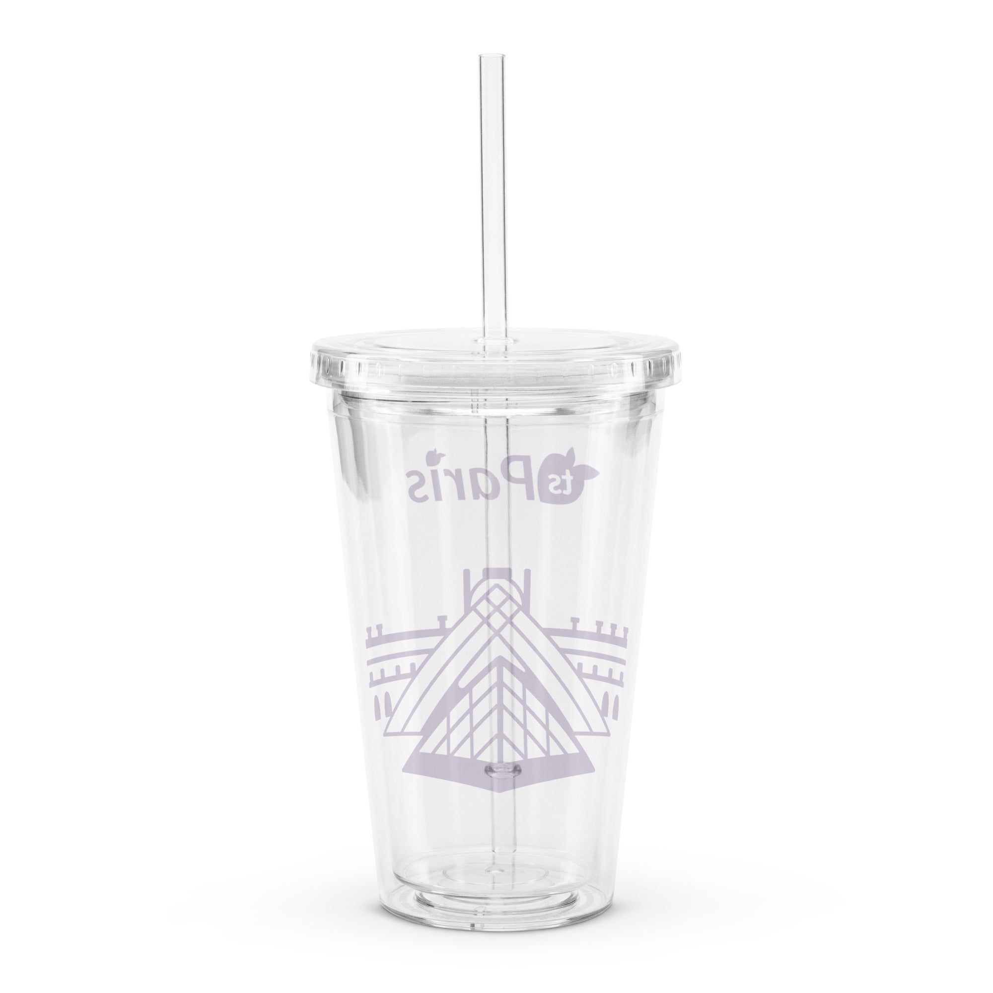 tsgabrielle® • Paris – Die Louvre-Pyramide • Plastikbecher • Transparent • 590 ml