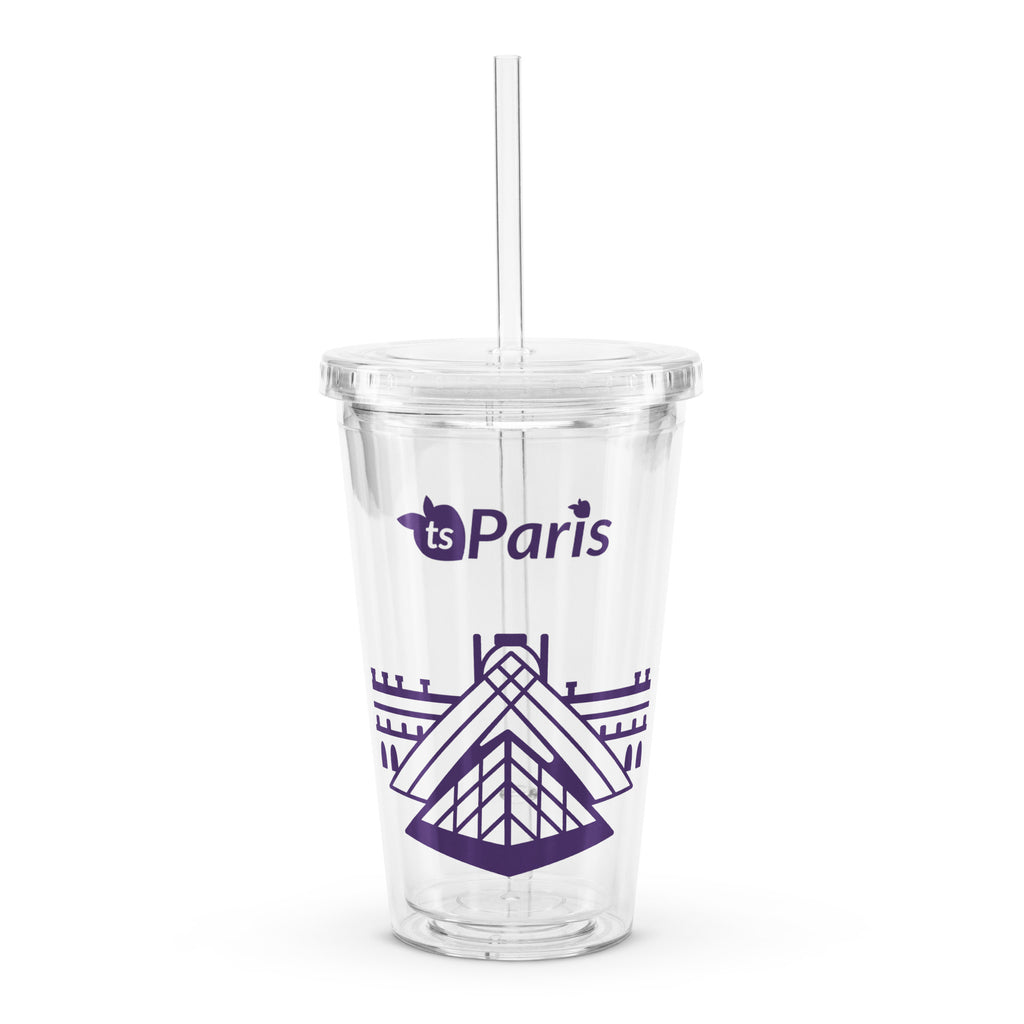 tsgabrielle® • Paris – Die Louvre-Pyramide • Plastikbecher • Transparent • 590 ml