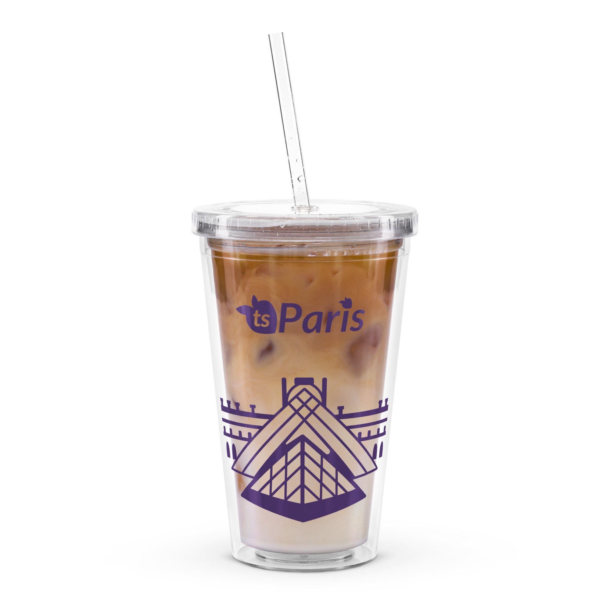 tsgabrielle® • Paris – Die Louvre-Pyramide • Plastikbecher • Transparent • 590 ml