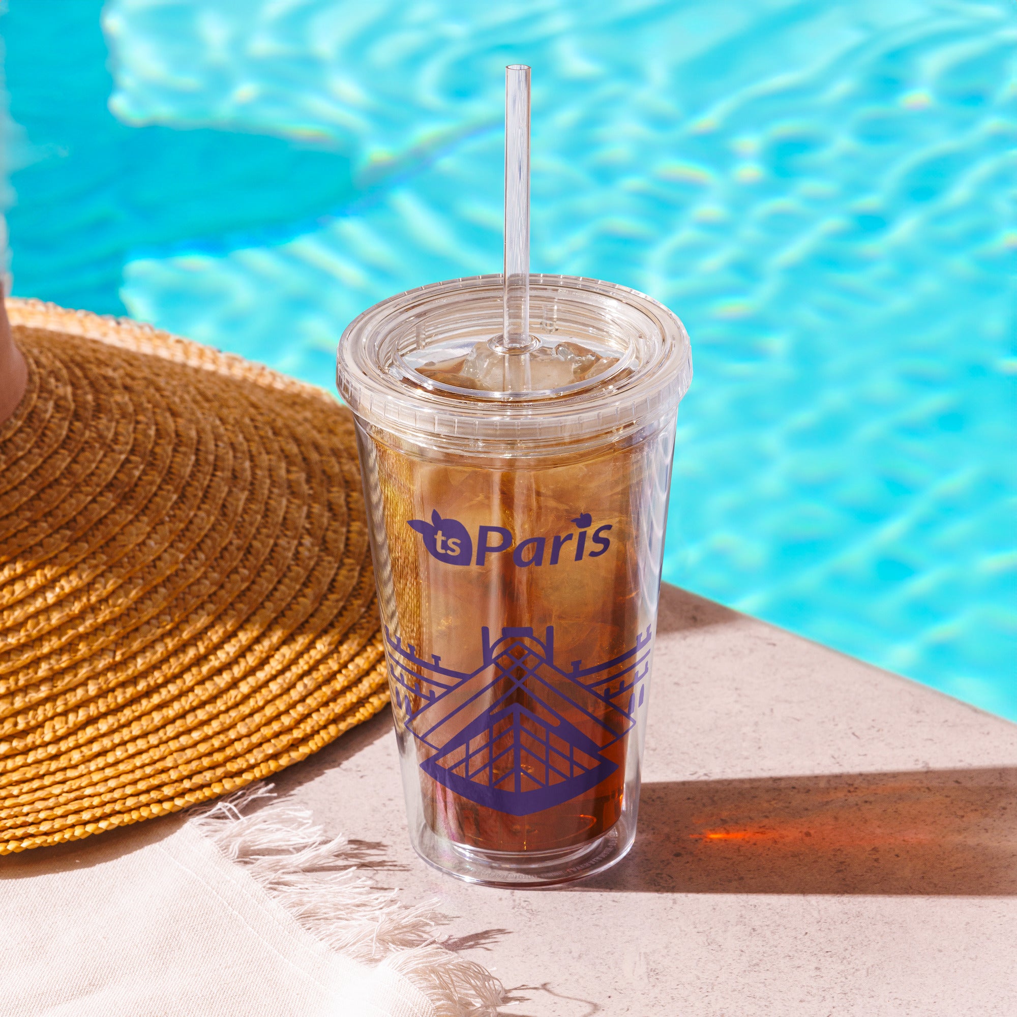 tsgabrielle® • Paris - La Pyramide du Louvre • Gobelet en plastique • Transparent • 590 ml