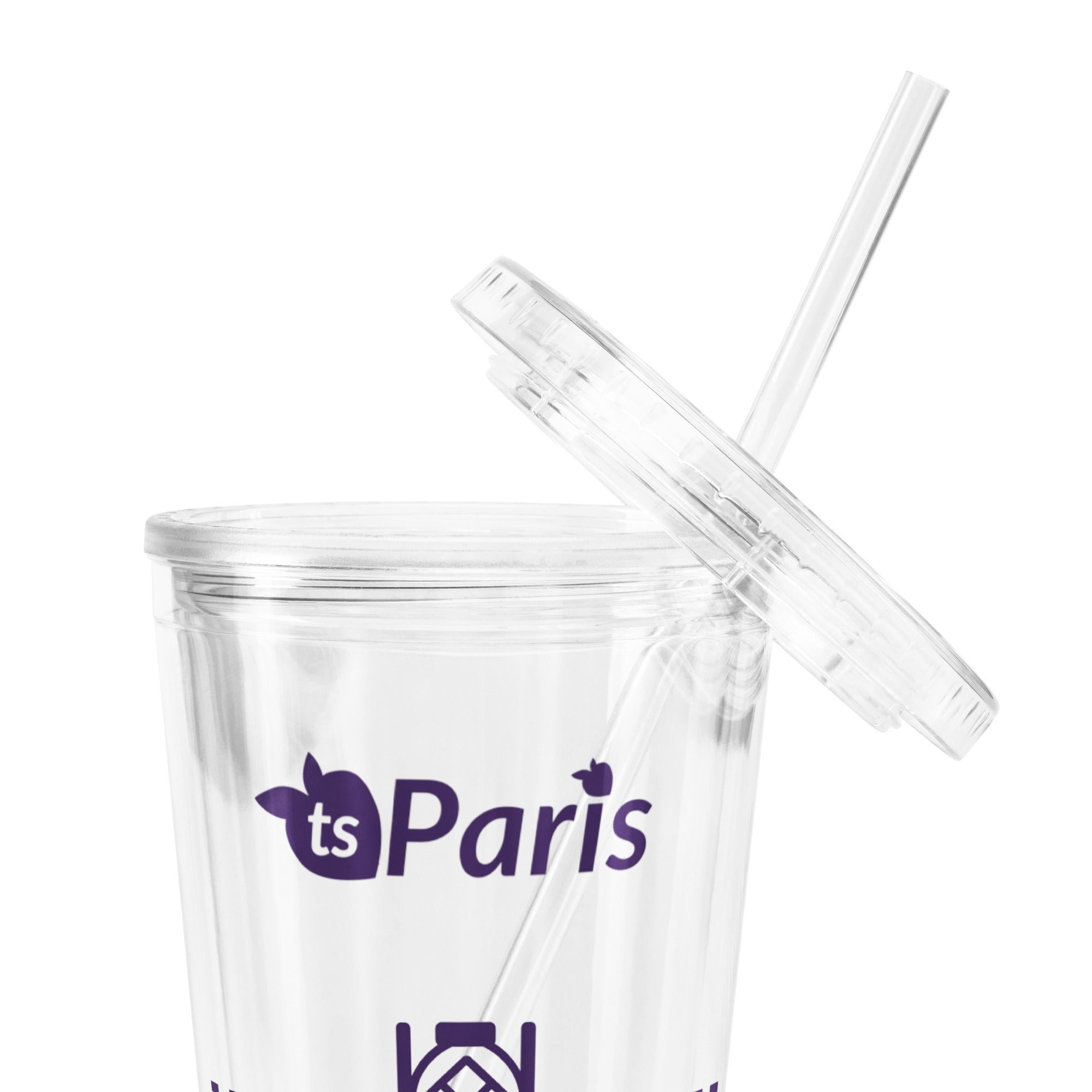 tsgabrielle® • Paris – Die Louvre-Pyramide • Plastikbecher • Transparent • 590 ml