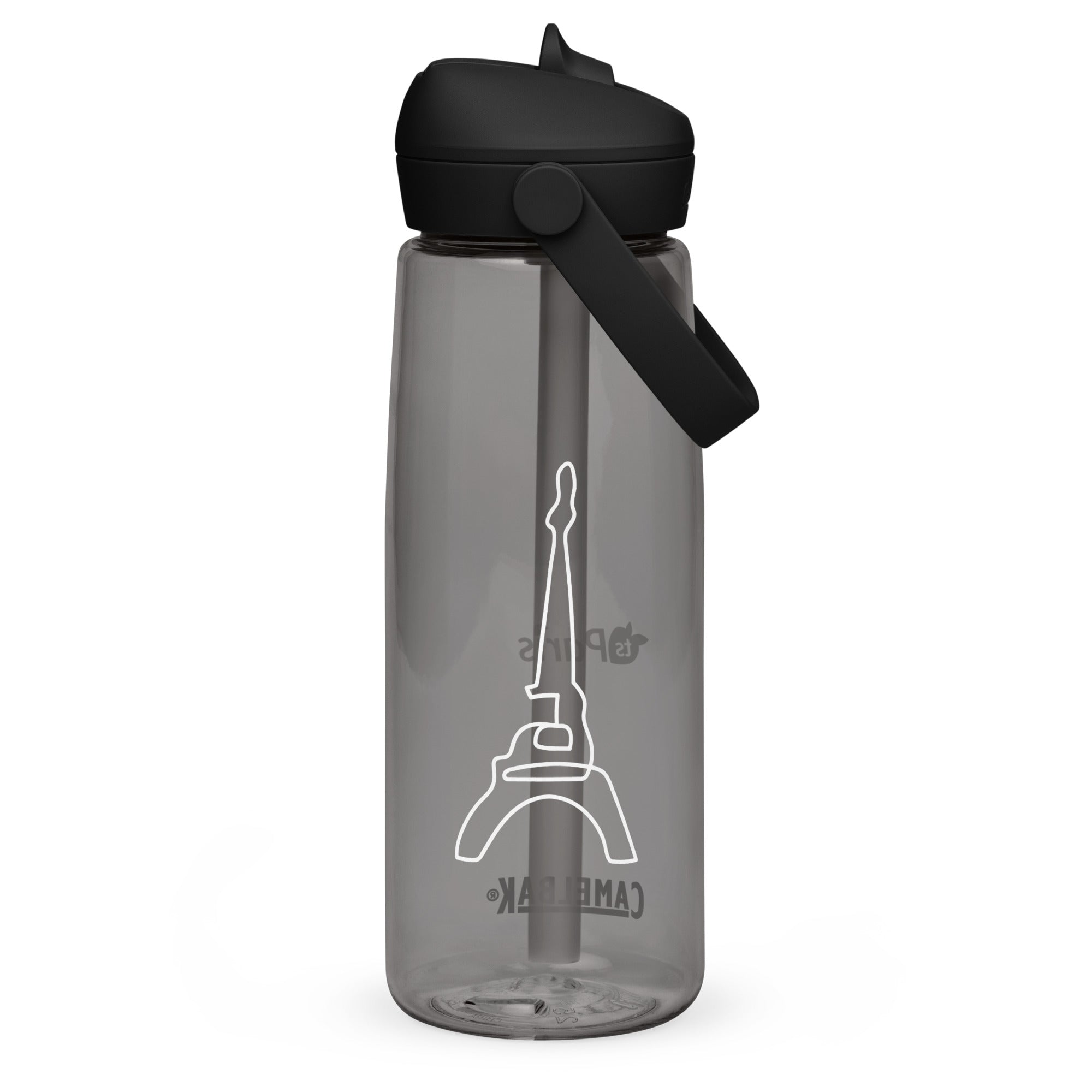 CamelBak® Eddy® by tsgabrielle® • Paris - La Tour Eiffel • Sports Water Bottle • Flip Straw • 4 Colors • 25 oz • Charcoal Plastic 25 oz