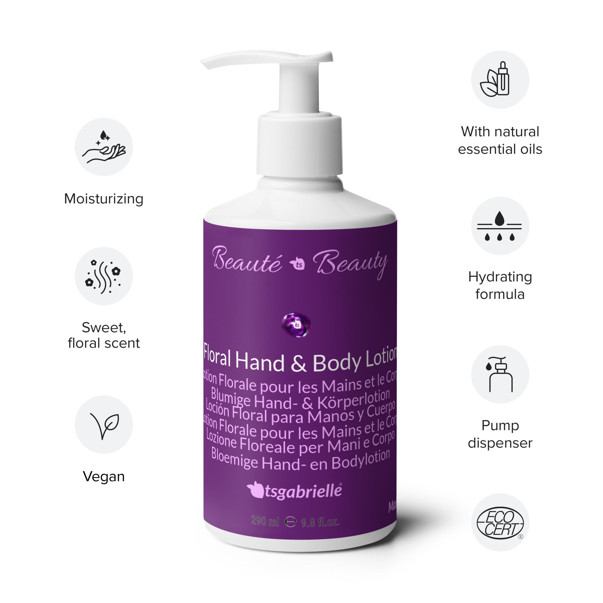 tsgabrielle® • Beauté • Beauty • Floral Hand & Body Lotion • 290 ml •