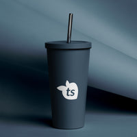 tsgabrielle® • Insulated Tumbler with a Straw • Dark Navy • 20 oz •
