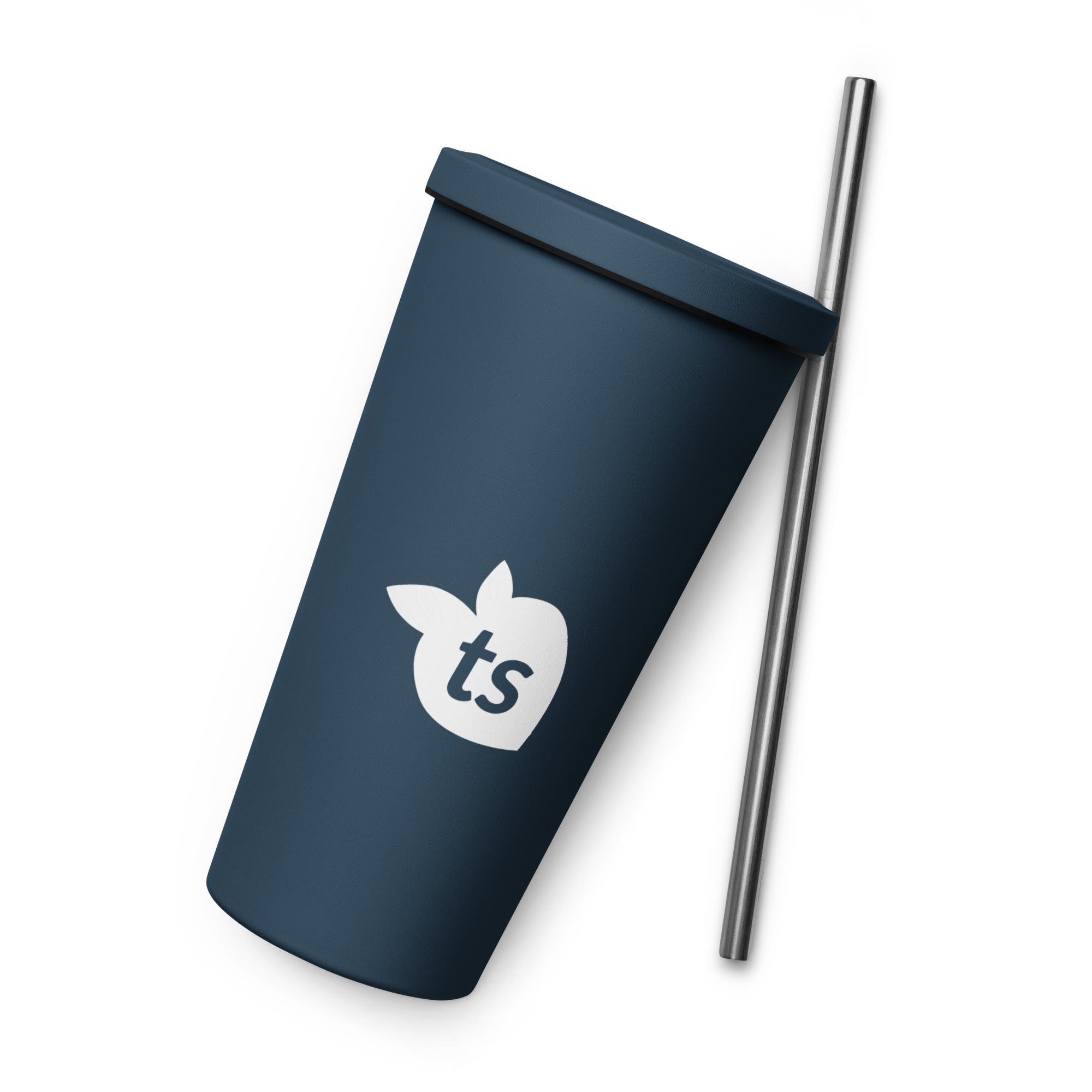 tsgabrielle® • Insulated Tumbler with a Straw • Dark Navy • 20 oz •