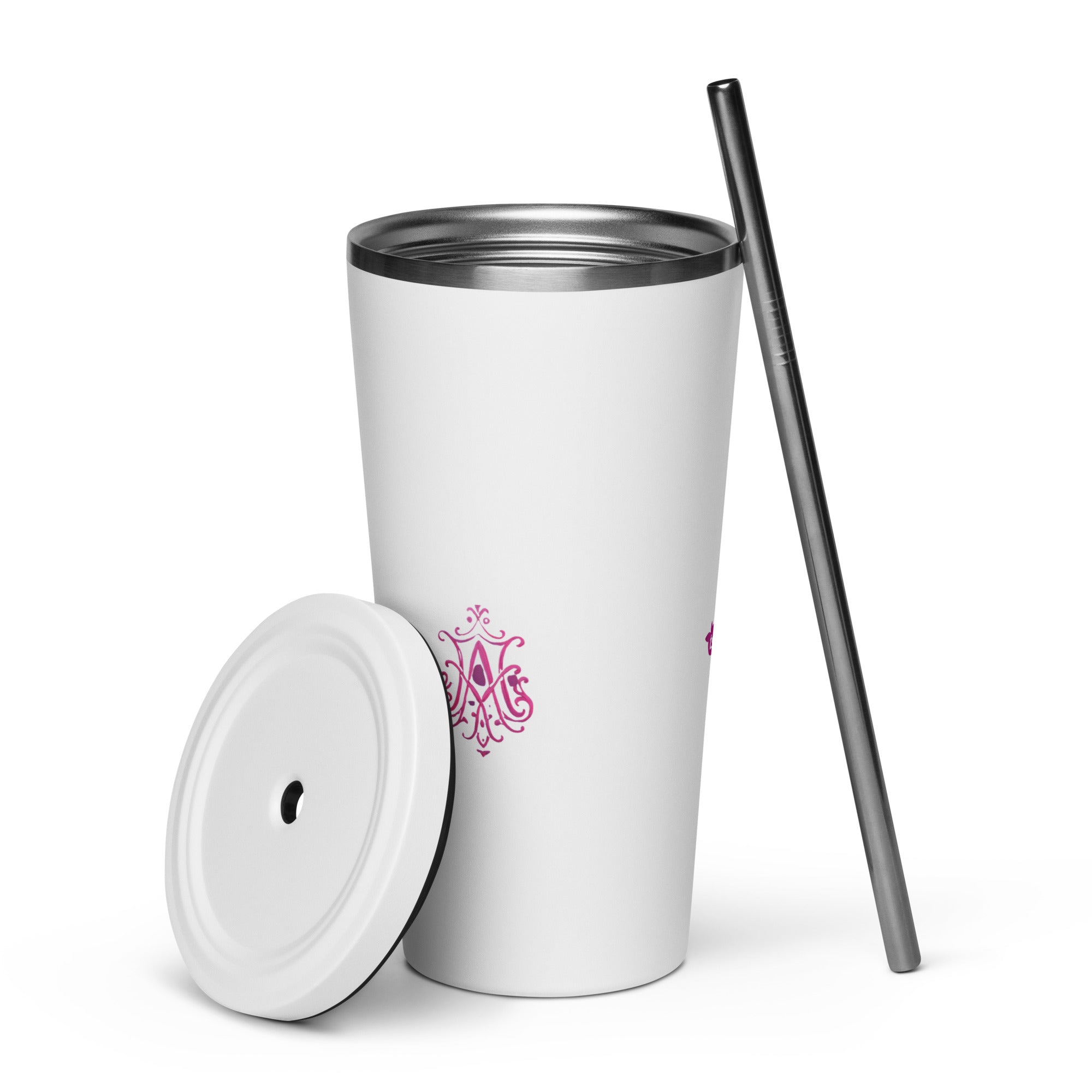 tsgabrielle® • Paris - Marie Antoinette • Tumbler • Stainless Steel • White • 20 oz •